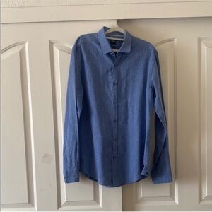 Hugo Boss Casual Blue Button Down Shirt. Size L